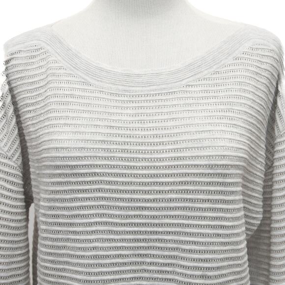 One Grey Day Gray Cotton Sweater Size Large - Picture 5 of 11